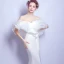 Simple Blanche Robe De Soirée 2018 Trompette / Sirène Longue Tulle Dos Nu Bustier Soirée Robe De Ceremonie