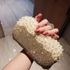 Luxury / Gorgeous Gold Beading Crystal Rhinestone Evening Party 2018 Clutch Bags