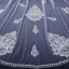 Fantastiske / Unike Hvit Bryllup Cathedral Train Appliques Blonder Tyll Brudeslør 2018