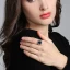 Chic / Belle Bleu Roi Anneaux 2019 Cristal Faux Diamant Étoile Les yeux Alliage Plaqué argent Concours de beauté Accessorize
