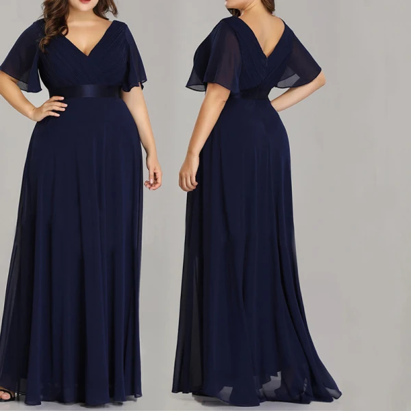 Formal Dresses Evening Dresses  Zipper Up Cascading Ruffles Solid Color Floor-Length / Long Plus Size Tulle V-Neck Evening Party Summer Short Sleeve Modest / Simple A-Line / Princess 2020 Green