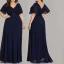Formal Dresses Evening Dresses  Zipper Up Cascading Ruffles Solid Color Floor-Length / Long Plus Size Tulle V-Neck Evening Party Summer Short Sleeve Modest / Simple A-Line / Princess 2020 Green
