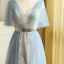 Scintillantes Bling Bling Bleu Ciel Grande Taille Robe De Soirée 2018 Princesse Tulle V-Cou Dos Nu Perlage Faux Diamant Soirée Robe De Bal