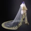 Luxury / Gorgeous Champagne Royal Train Wedding Tulle Lace Appliques 3.5 m Wedding Veils 2018