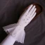 Luxury / Gorgeous White Bridal Gloves 2020 Tulle Handmade  Beading Rhinestone Sequins Prom Wedding Accessories
