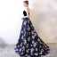Blomsterfe Purple Selskapskjoler 2017 Prinsesse Charmeuse Spenne Printing Strapless Aften Formelle Kjoler