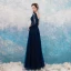 Chic / Beautiful Navy Blue Evening Dresses  2018 A-Line / Princess U-Neck Lace Tulle Floor-Length / Long Appliques Backless Beading Evening Party Formal Dresses