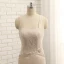 Luxury / Gorgeous Champagne With Shawl Trumpet / Mermaid Mother Of The Bride Dresses 2019 Lace Satin U-Neck Appliques Backless Embroidered Church Wedding Party Dresses
