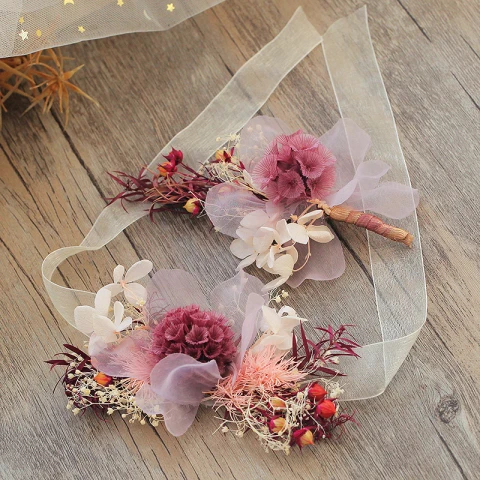 Blumenfee Multifarben Kopfschmuck 2019 Tülle Blumen Handgefertigt Hochzeit Brautaccessoires