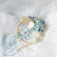 Classic Elegant Sky Blue Wedding Flowers 2020 Handmade  Tulle Metal Beading Crystal Flower Pearl Rhinestone Bridal Wedding Prom Accessories
