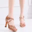 Moderne / Mode Noire Chaussures de danse latine 2020 Similicuir X-Strap Perlage Faux Diamant Dansant Promo Chaussures Femmes