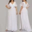 Formal Dresses Evening Dresses  Zipper Up Cascading Ruffles Solid Color Floor-Length / Long Plus Size Tulle V-Neck Evening Party Summer Short Sleeve Modest / Simple A-Line / Princess 2020 Green