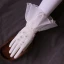Luxury / Gorgeous White Bridal Gloves 2020 Tulle Handmade  Beading Rhinestone Sequins Prom Wedding Accessories