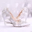 Chic / Beautiful White Wedding Shoes 2017 Pointed Toe PU 9 cm High Heels Beading Rhinestone Wedding Womens Shoes