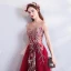 Modern / Fashion Red Evening Dresses  2018 A-Line / Princess Tulle U-Neck Appliques Backless Beading Sequins Formal Dresses