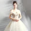 Classic Elegant White Champagne Floor-Length / Long Wedding 2018 Tulle Lace-up Appliques Backless Beading Strapless Ball Gown Wedding Dresses