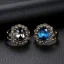 Chic / Belle Bleu Roi Anneaux 2019 Cristal Faux Diamant Étoile Les yeux Alliage Plaqué argent Concours de beauté Accessorize