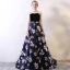 Blomsterfe Purple Selskapskjoler 2017 Prinsesse Charmeuse Spenne Printing Strapless Aften Formelle Kjoler