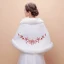 Vita Vinter Fjäril Broderade Fejkpäls Afton Bal Bröllop Sjalar 2017