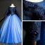 Chic / Beautiful Royal Blue Prom Dresses 2017 Tulle Beading Appliques Ball Gown Prom Backless Formal Dresses