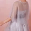 Classique Élégant Gris Grande Taille Robe De Soirée 2018 Lacer Tulle Appliques Sans Manches Dos Nu Hiver Soirée Robe De Ceremonie