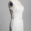 Luxury / Gorgeous Ivory Court Train Wedding 2018 Trumpet / Mermaid Lace V-Neck Lace-up Appliques Backless Beading Pierced Wedding Dresses
