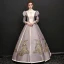 Vintage / Retro Champagne Floor-Length / Long Prom Dresses 2018 Lace-up Charmeuse High Neck Appliques Evening Party Ball Gown Formal Dresses