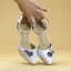 Luxe Blanche Dansant Tapis rouge Mariage Perlage Cristal Faux Diamant Chaussure De Mariée 2018