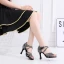 Moderne / Mode Noire Chaussures de danse latine 2020 Similicuir X-Strap Perlage Faux Diamant Dansant Promo Chaussures Femmes