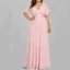 Formal Dresses Evening Dresses  Zipper Up Cascading Ruffles Solid Color Floor-Length / Long Plus Size Tulle V-Neck Evening Party Summer Short Sleeve Modest / Simple A-Line / Princess 2020 Green