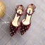 Modern / Fashion Black 7 cm High Heels 2019 Pointed Toe Summer Cocktail Party Evening Party Leather Beading Rivet Strappy Womens Shoes
