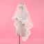 Classic Elegant White Wedding Tulle Lace Embroidered Sequins 1.5 m Short Wedding Veils 2019
