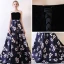 Blomsterfe Purple Selskapskjoler 2017 Prinsesse Charmeuse Spenne Printing Strapless Aften Formelle Kjoler