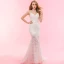 Luxury / Gorgeous Ivory Court Train Wedding 2018 Trumpet / Mermaid Lace V-Neck Lace-up Appliques Backless Beading Pierced Wedding Dresses
