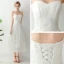 Chic / Beautiful White Tea-length Evening Dresses  2018 A-Line / Princess Tulle Appliques Star Backless Evening Party Formal Dresses