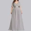 Formal Dresses Evening Dresses  Zipper Up Cascading Ruffles Solid Color Floor-Length / Long Plus Size Tulle V-Neck Evening Party Summer Short Sleeve Modest / Simple A-Line / Princess 2020 Green