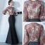 Modern / Fashion Black Floor-Length / Long Evening Dresses  2018 Trumpet / Mermaid High Neck Tulle Embroidered Appliques Backless Beading Evening Party Formal Dresses