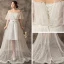 Moderne / Mode Princesse Blanche Grande Taille Robe De Mariée 2019 U-Cou Tulle Dentelle Appliques Dos Nu Tribunal Train Mariage