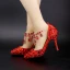 Schöne Weiß 2018 9 cm Hochzeit Hochhackige Perlenstickerei Kristall Strass Ball Spitzschuh Stilettos Brautschuhe