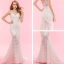Luxury / Gorgeous Ivory Court Train Wedding 2018 Trumpet / Mermaid Lace V-Neck Lace-up Appliques Backless Beading Pierced Wedding Dresses