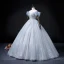 Fashion Sky Blue Beading Pearl Sequins Prom Dresses 2022 Ball Gown Tassel Off-The-Shoulder Short Sleeve Backless Floor-Length / Long Formal Dresses