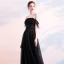 Elegante Schwarz Abendkleider 2018 A Linie Off Shoulder Kurze Ärmel Perlenstickerei Feder Sweep / Pinsel Zug Rückenfreies Festliche Kleider