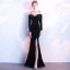 Sexy Dark Green Suede Evening Dresses  2017 Trumpet / Mermaid Spaghetti Straps Strapless Long Sleeve Floor-Length / Long Backless Formal Dresses