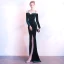 Sexy Dark Green Suede Evening Dresses  2017 Trumpet / Mermaid Spaghetti Straps Strapless Long Sleeve Floor-Length / Long Backless Formal Dresses