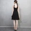 Modern / Fashion Black Homecoming Graduation Dresses 2018 A-Line / Princess Scoop Neck Sleeveless Short Ruffle Backless Formal Dresses