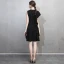 Chic / Beautiful Black Homecoming Graduation Dresses 2018 A-Line / Princess Scoop Neck One-Shoulder Short Sleeve Short Ruffle Formal Dresses