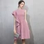Chic / Beautiful Black Homecoming Graduation Dresses 2018 A-Line / Princess Scoop Neck One-Shoulder Short Sleeve Short Ruffle Formal Dresses