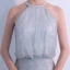 Bling Bling Grey Evening Dresses  2018 Trumpet / Mermaid Scoop Neck Sleeveless Glitter Tulle Floor-Length / Long Ruffle Formal Dresses