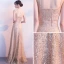 Sexy Doré Robe De Soirée 2018 Empire Bretelles Spaghetti Sans Manches Glitter Tulle Longue Volants Dos Nu Robe De Ceremonie