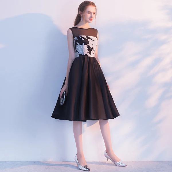 black and white dresses for homecoming Jovani 37392 Homecoming Fitted Short Cocktail Dress – The Dress Outlet main image 0